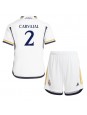 Real Madrid Daniel Carvajal #2 Domácí dres pro děti 2023-24 Krátký Rukáv (+ trenýrky)